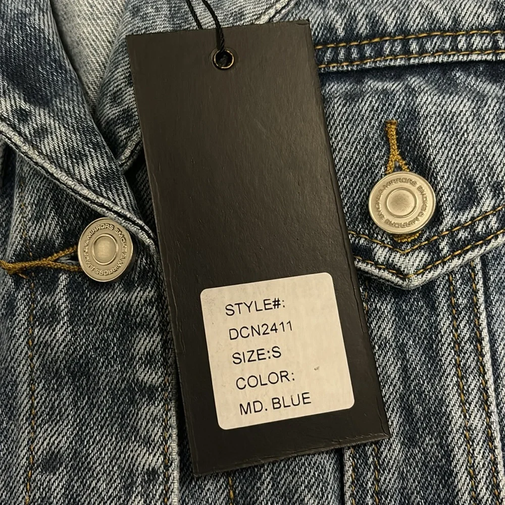 Smoke & Mirrors Los Angeles Denim Jean Maxi Dress Size Small - Picture 4 of 11